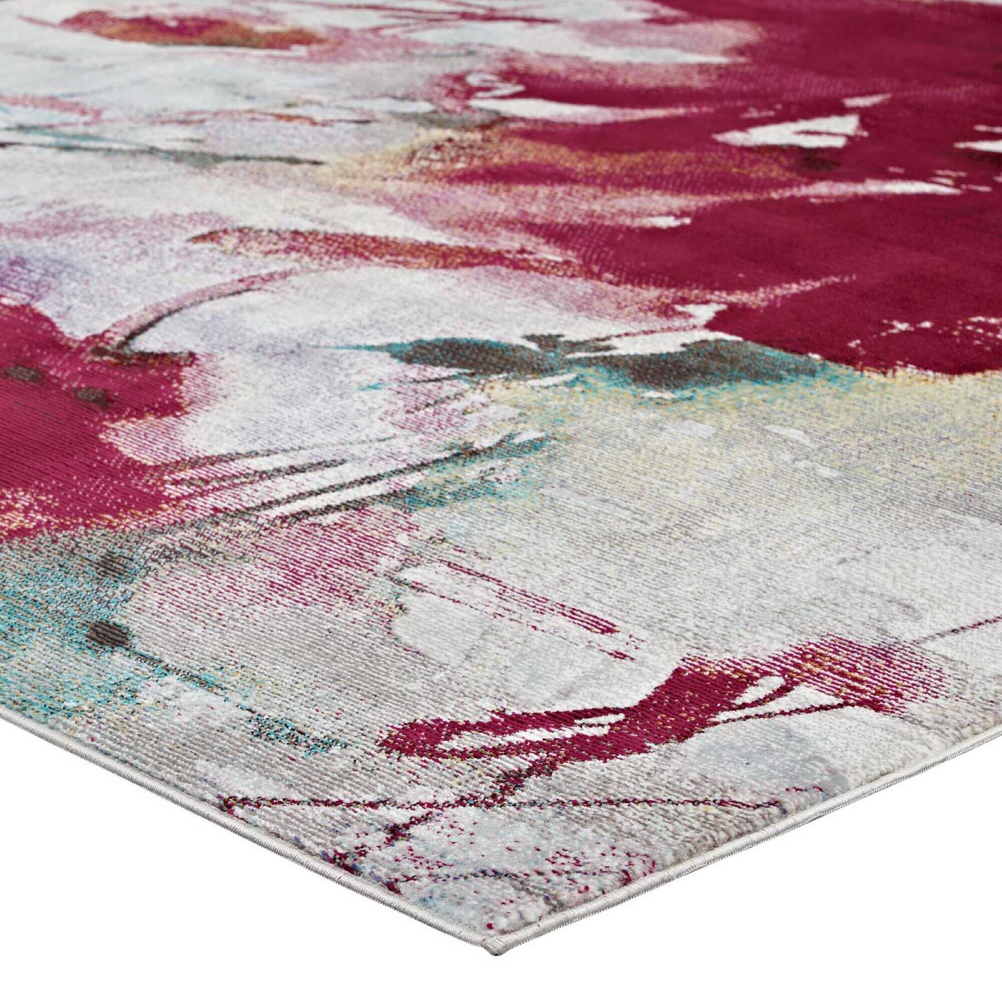 Alt View 2. Modway - Blume Abstract Floral Area Rug - Multicolored.
