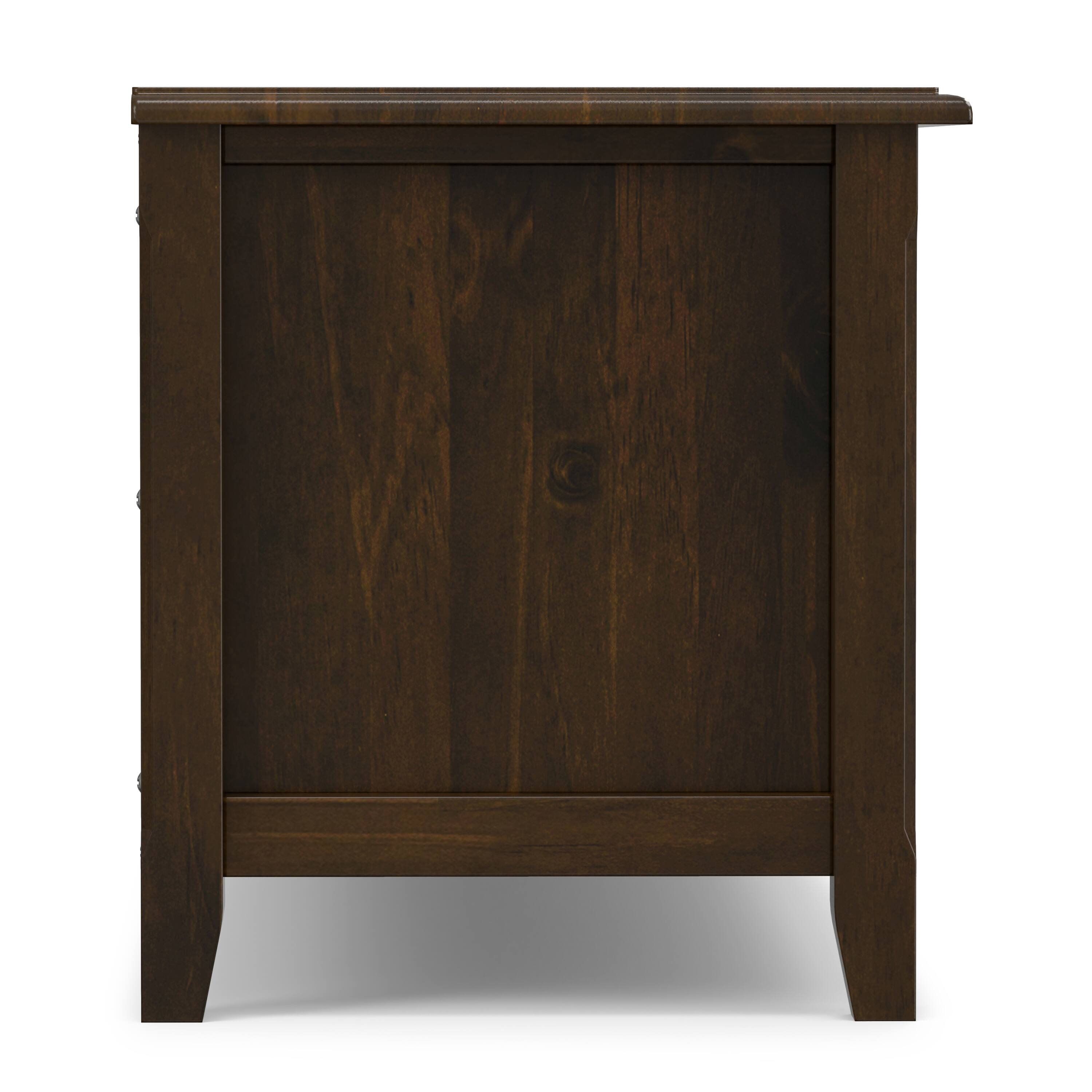 Alt View 1. Simpli Home - Simpli Home Burlington SOLID WOOD 72 inch Wide Transitional TV Media Stand - Mahogany Brown.