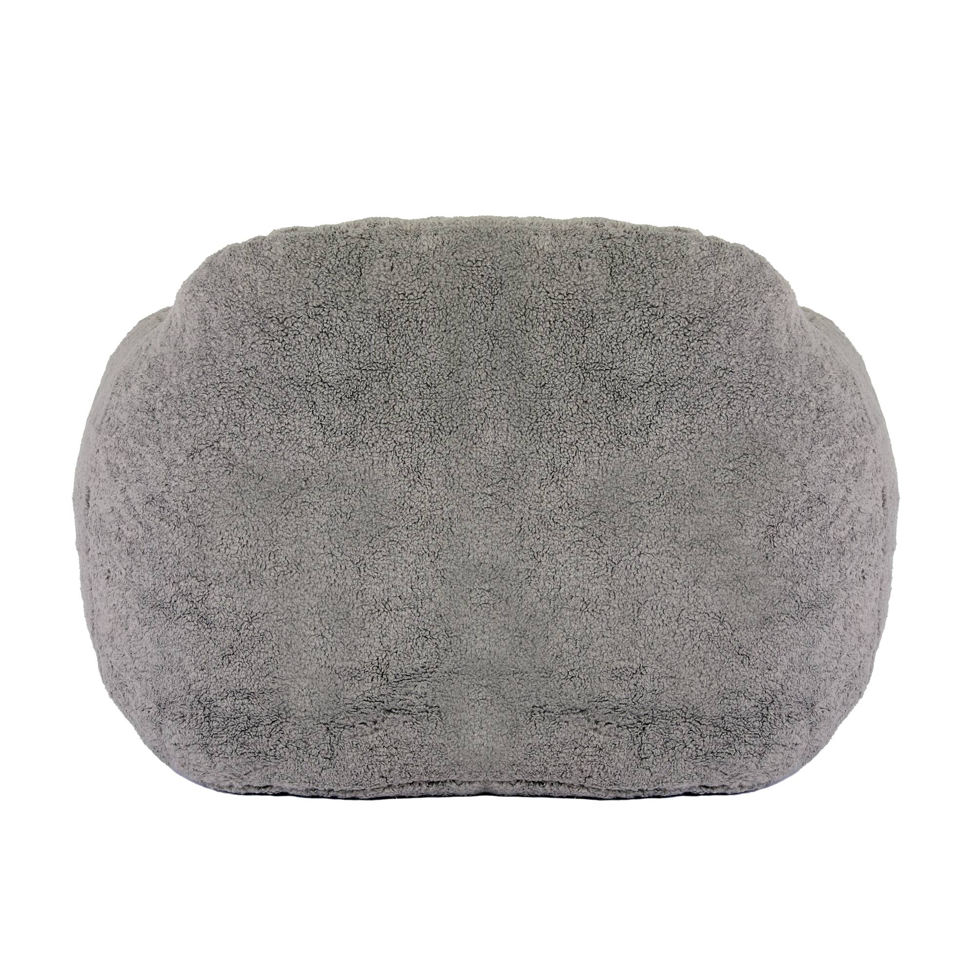 Alt View 8. GOODSILO - Giant Memory Foam Filled Bean Bag Sofa with Armrests for Adults, Spacious Faux Fur Lounger for Living Room and Bedroom - Light Gray.
