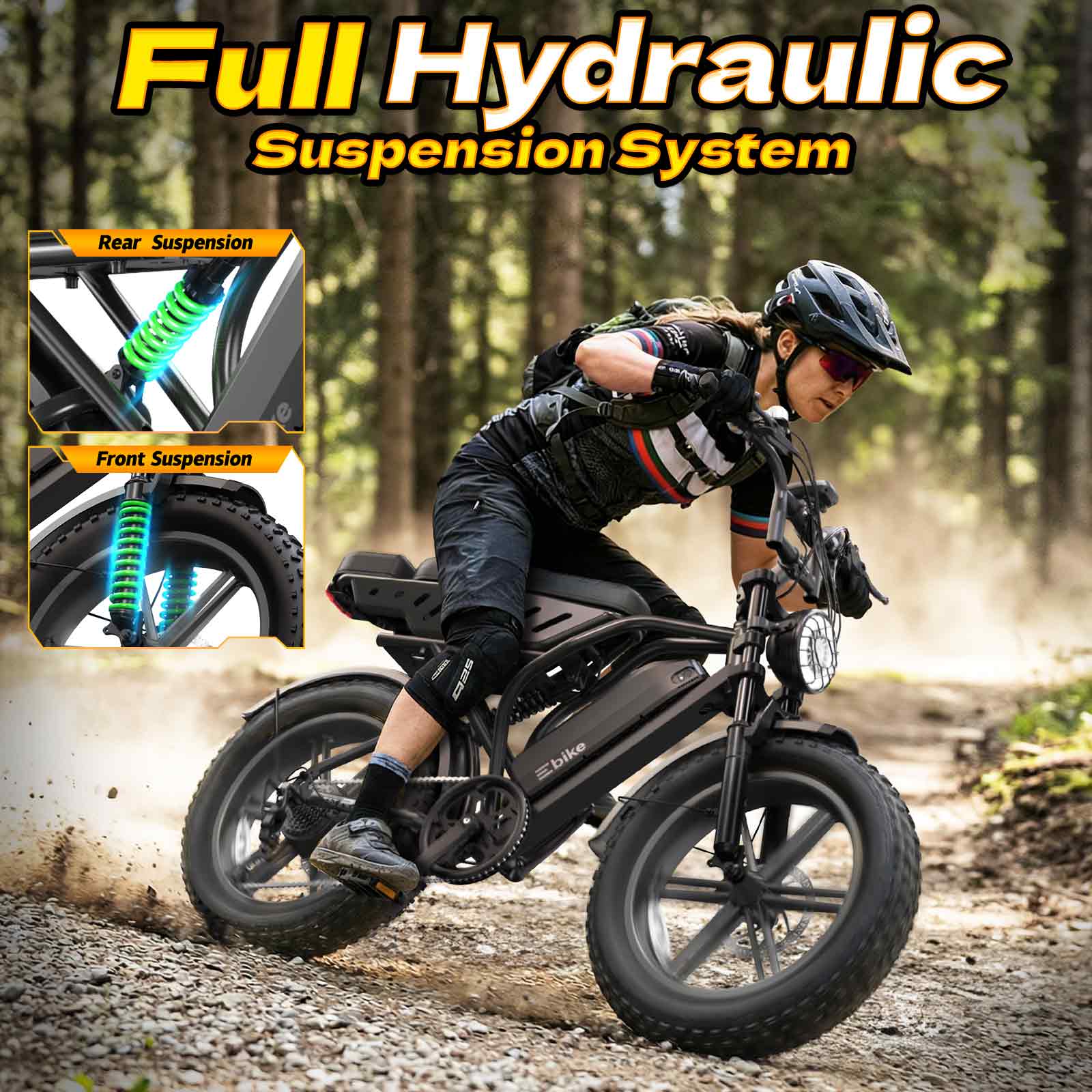 Full Hydraulic Suspension System  
Rear Suspension  
Front Suspension  
See bike