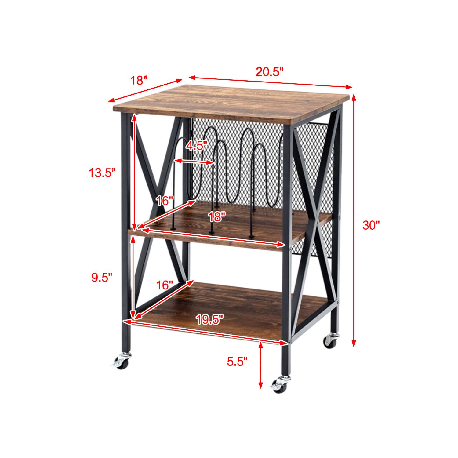 20.5" 18" 4.5" 13.5" 16" 18" 30" 9.5" 16" 19.5" 5.5"