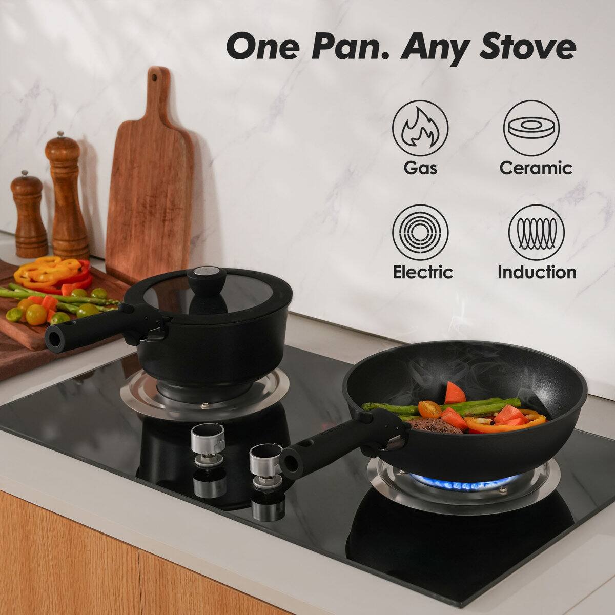 One Pan. Any Stove

Gas
Ceramic
Electric
Induction