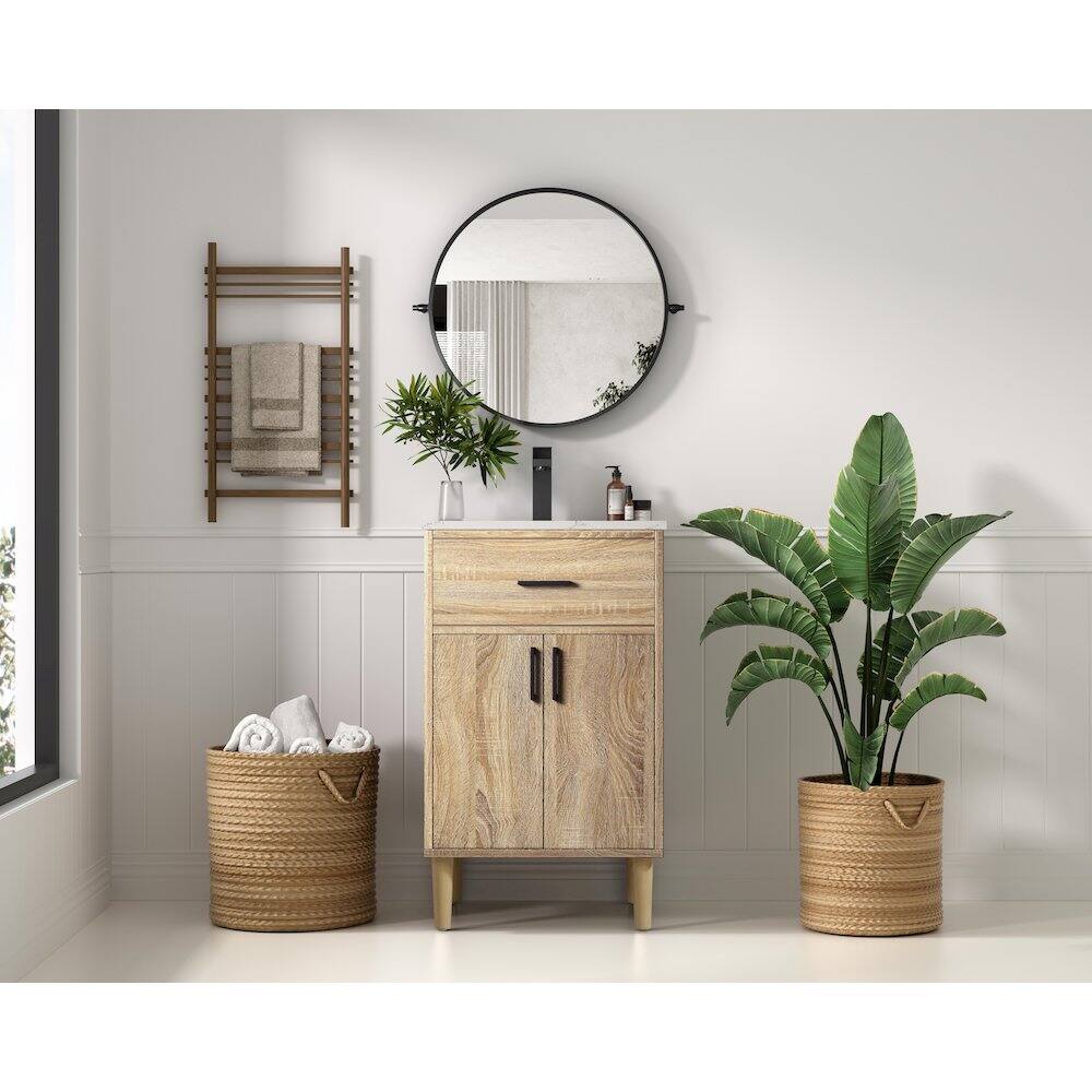 Alt View 7. Elegant Kitchen and Bath - Chandler 20 Inch Single Bathroom Vanity In Mango Wood - Mango Wood.