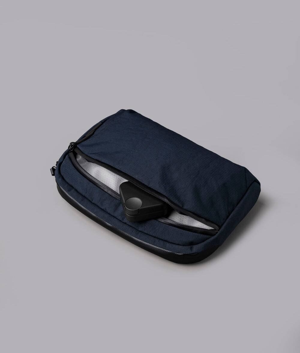 Alt View 5. ALPAKA - ALPAKA Flight Sling 2L Lightweight Packable Travel Sling Bag with Tablet Sleeve and Detachable Strap - Moonlight Blue/Grey Axoflux 400D.