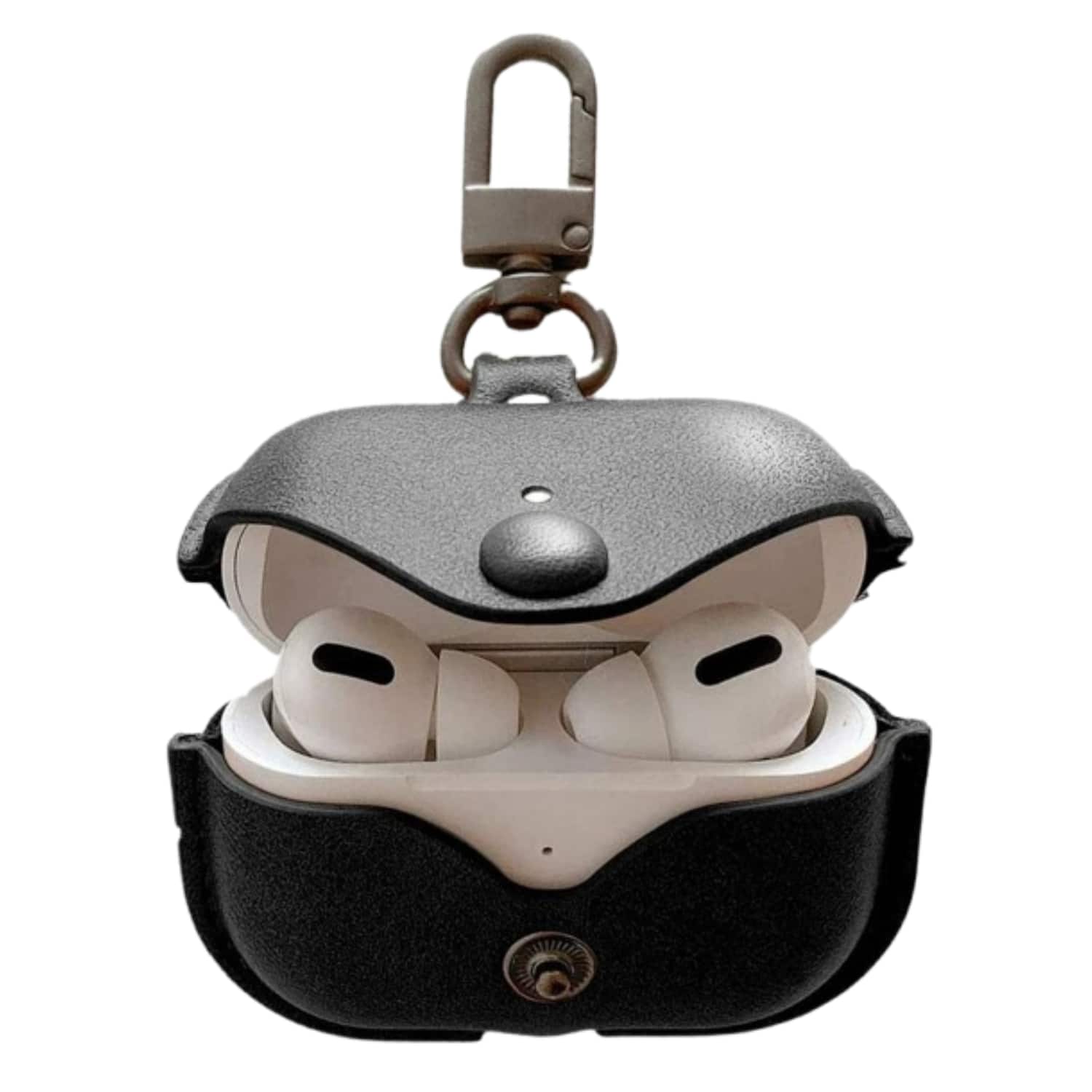 Stock Preferred - PU Leather Protective Case Cover for Apple AirPods Pro - Black