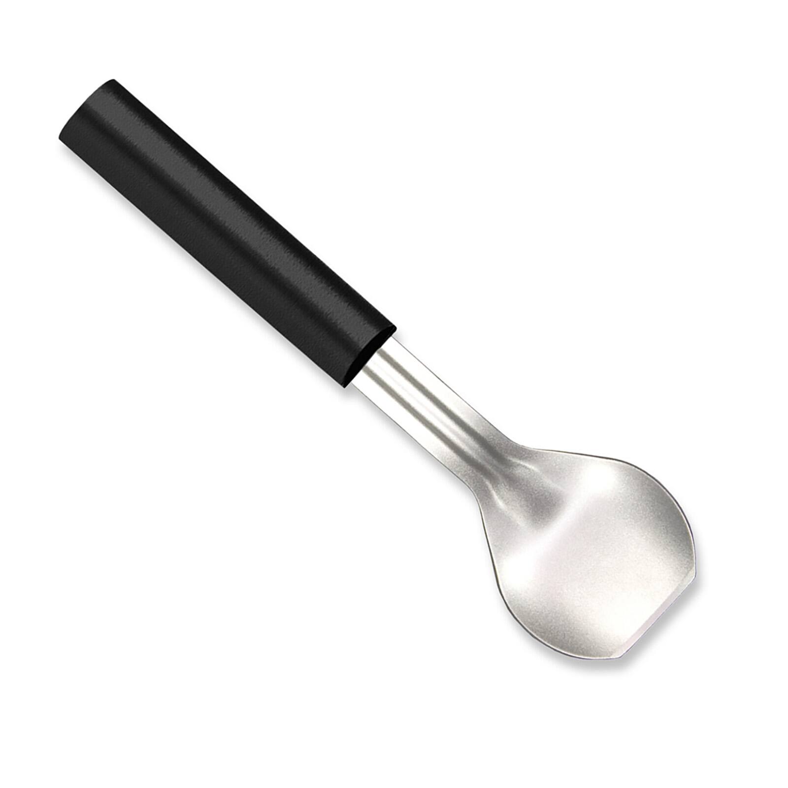 Front. Rada - Cutlery 9.25-Inch Ice Cream Scoop, Black Handle - Black.