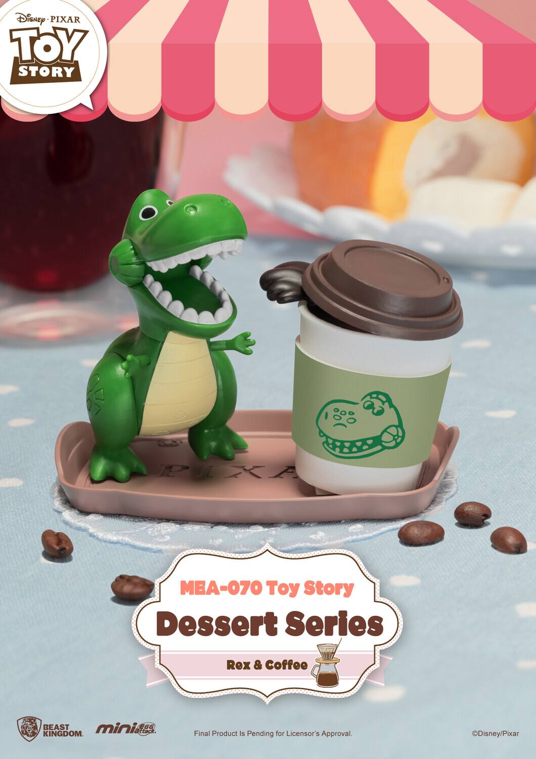 Disney PIXAR TOY STORY PXA MEA-070 Toy Story Dessert Series Rex & Coffee BEAST mini 66 KINGDOM. Final Product Is Pending for Licensor's Approval Disney/Pixar