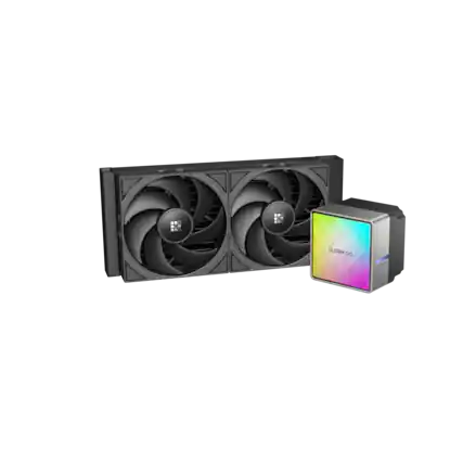 Front. Sudokoo - Nexaura 240 240mm Silent AIO Liquid CPU Cooler - Black.