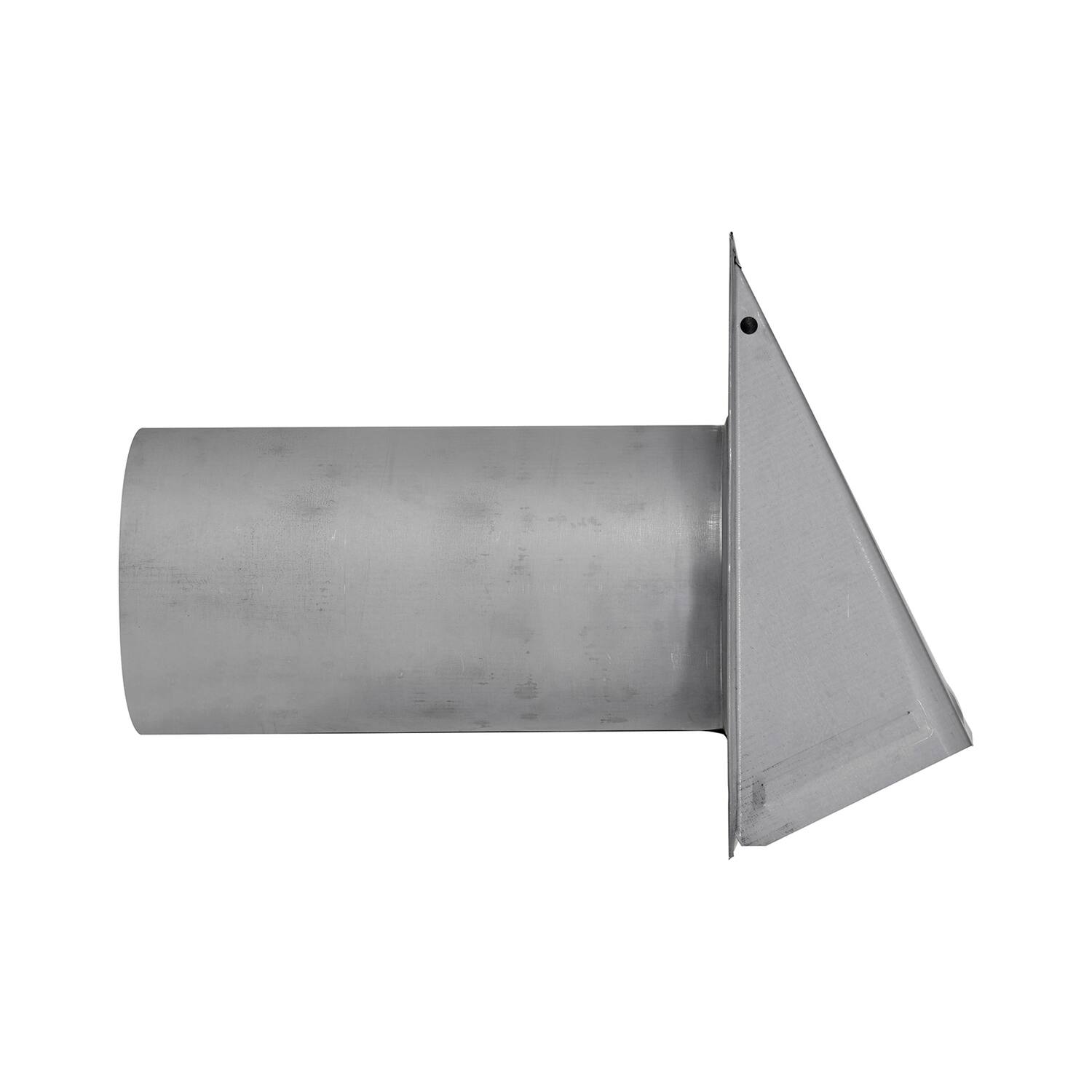 Back. Lambro - 8" 26-Gauge Paint-Grade Steel Fresh Air Intake Vent, Wire Mesh Screen, 11" Pipe, EC-3480GNDMS-11-PG.