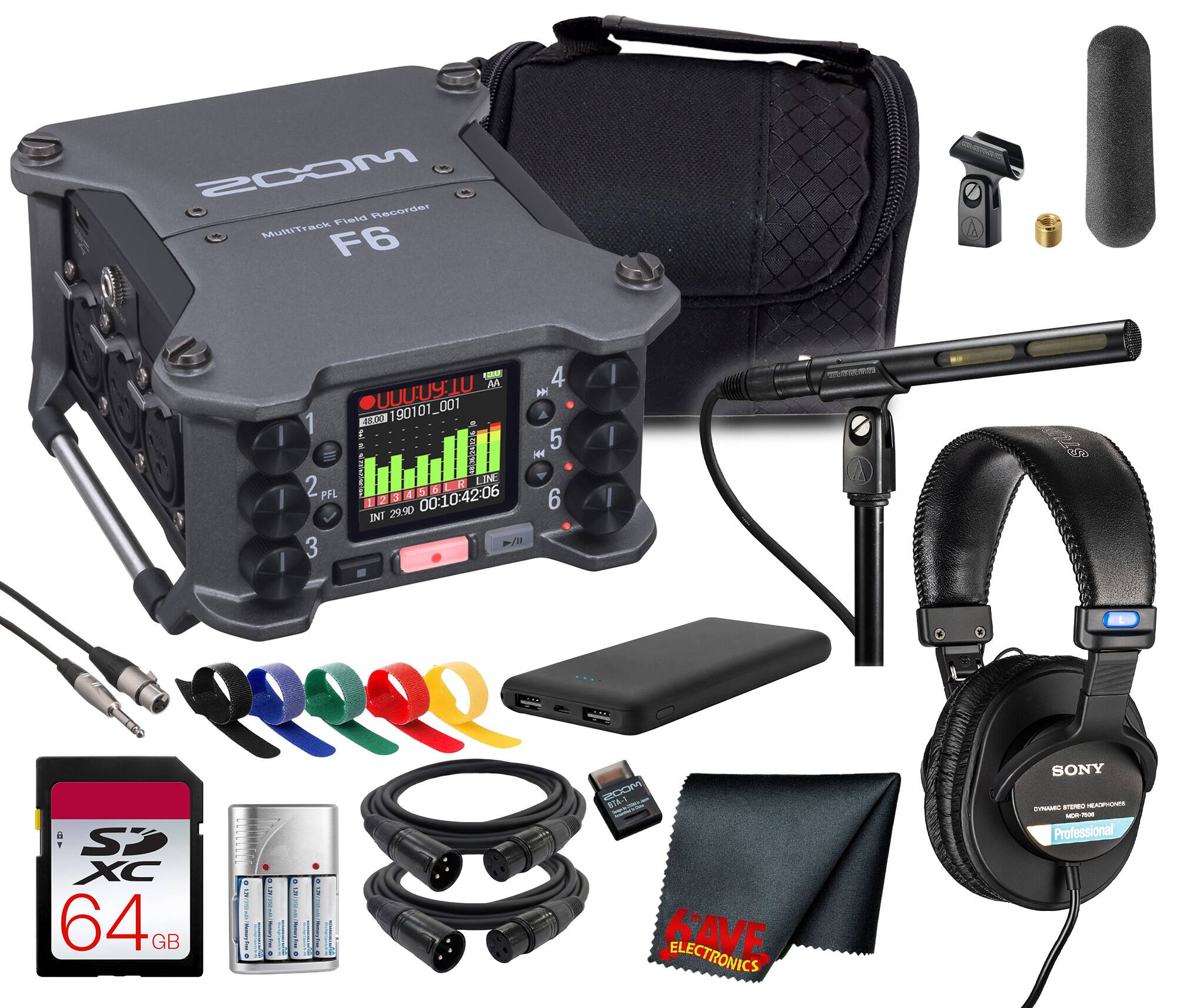 MCAS Field Recorder Multitrack F6  
UY1U 001 1EDE 190101  
Mrs 2 PFL | d 5 E  
LINE 2 O 00:10:42:06  
INT 29:90  
Q MCOM SIR-5  
SP XC  
64 GB  
KAVE ELECTRONICS  
SONY  
Professional