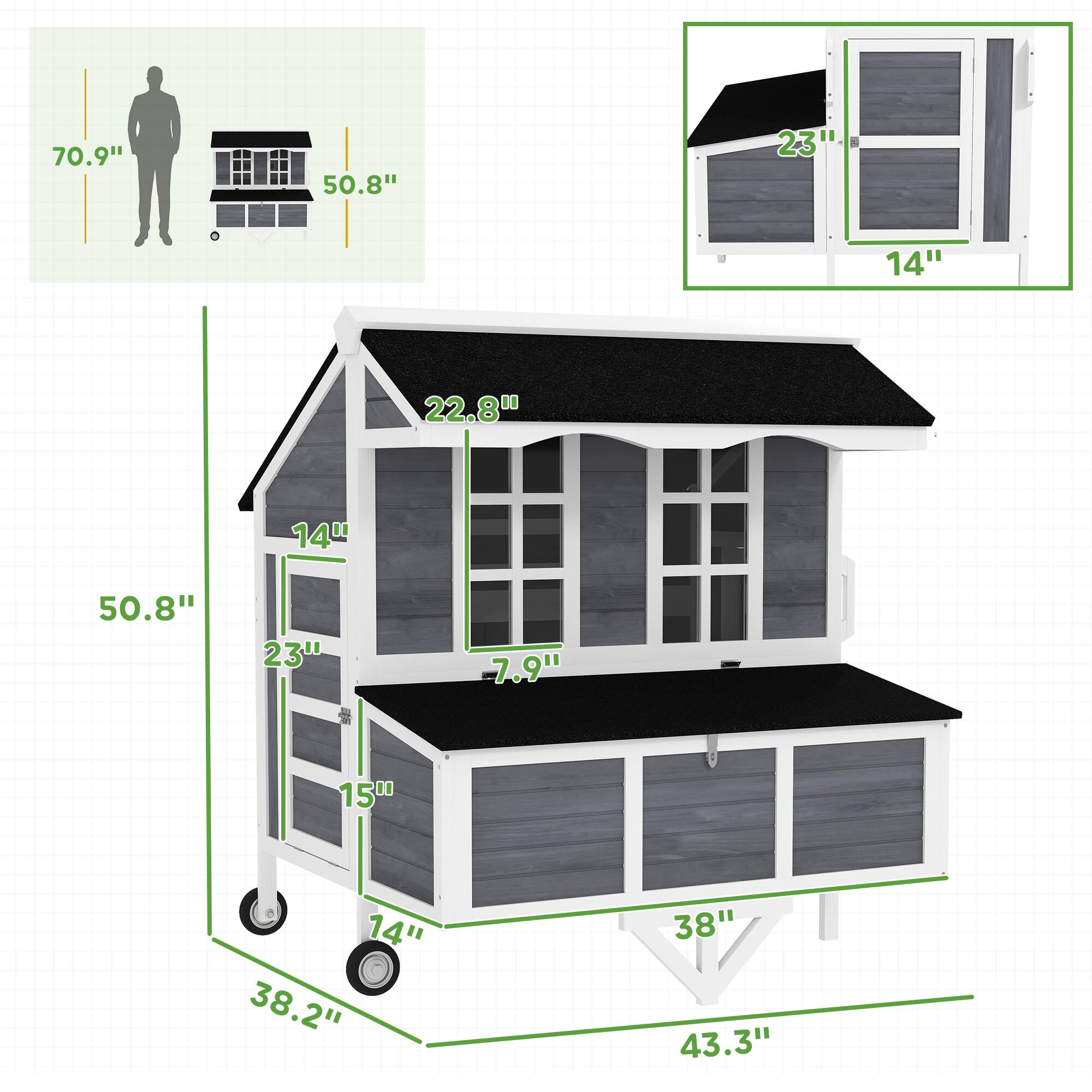 70.9"  
50.8"  
23"  
14"  
22.8"  
7.9"  
15"  
38.2"  
43.3"  
38"