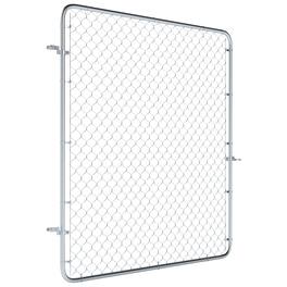 Outsunny - Garden Gate Chain Link Fence Gate, Galvanized Steel Garden Door for Yard Entrance Way - Silver