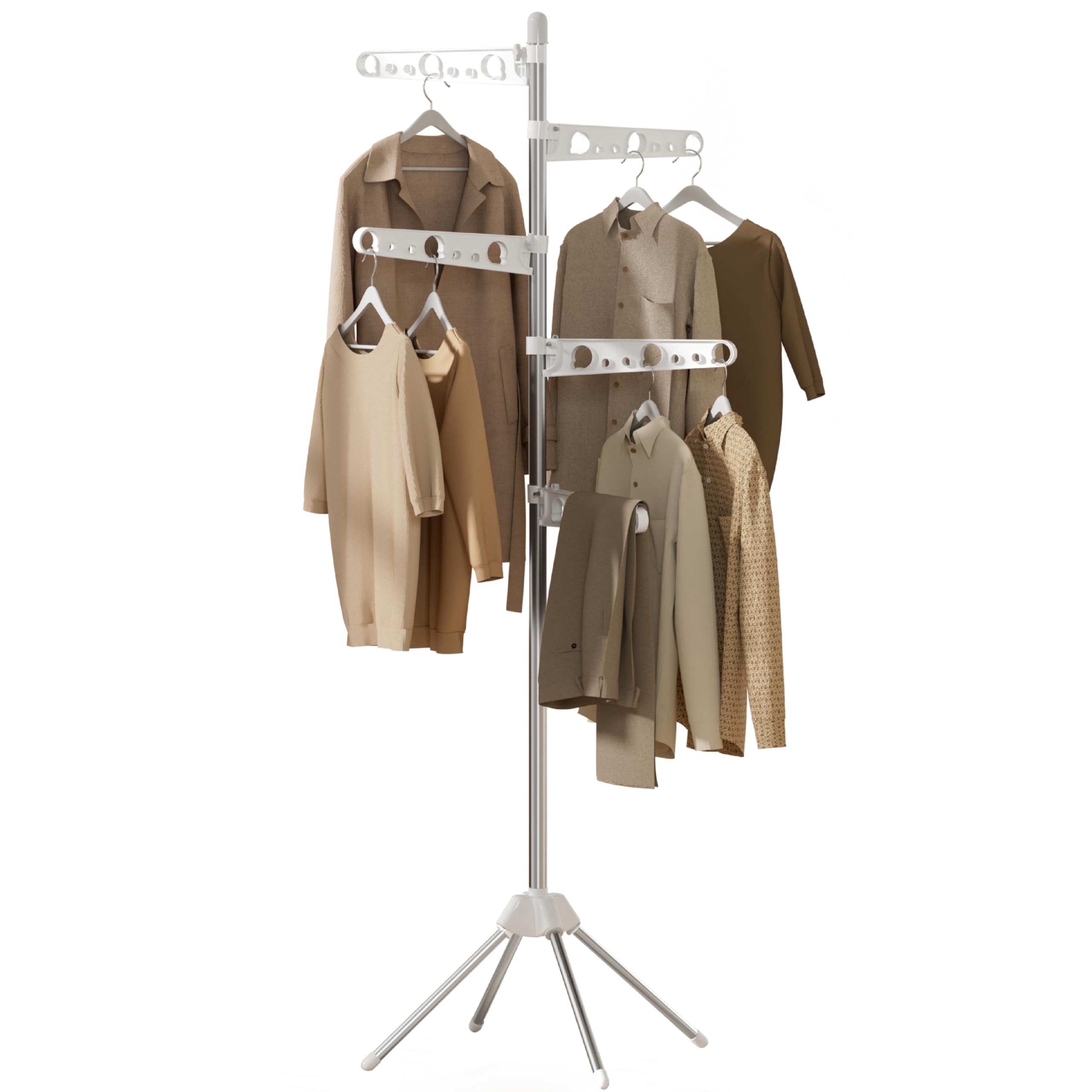 White + Silver 5-Tier