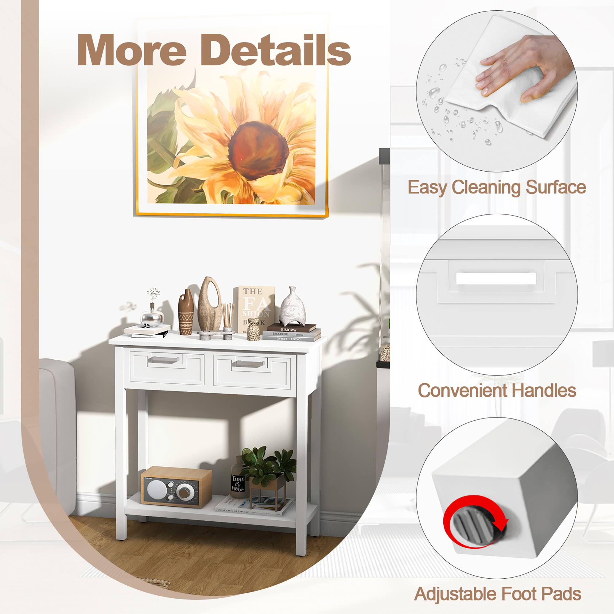 More Details

- Easy Cleaning Surface
- Convenient Handles
- Adjustable Foot Pads