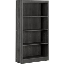 Hivvago - Modern Four Shelf Bookcase Wood Finish - Grey Oak