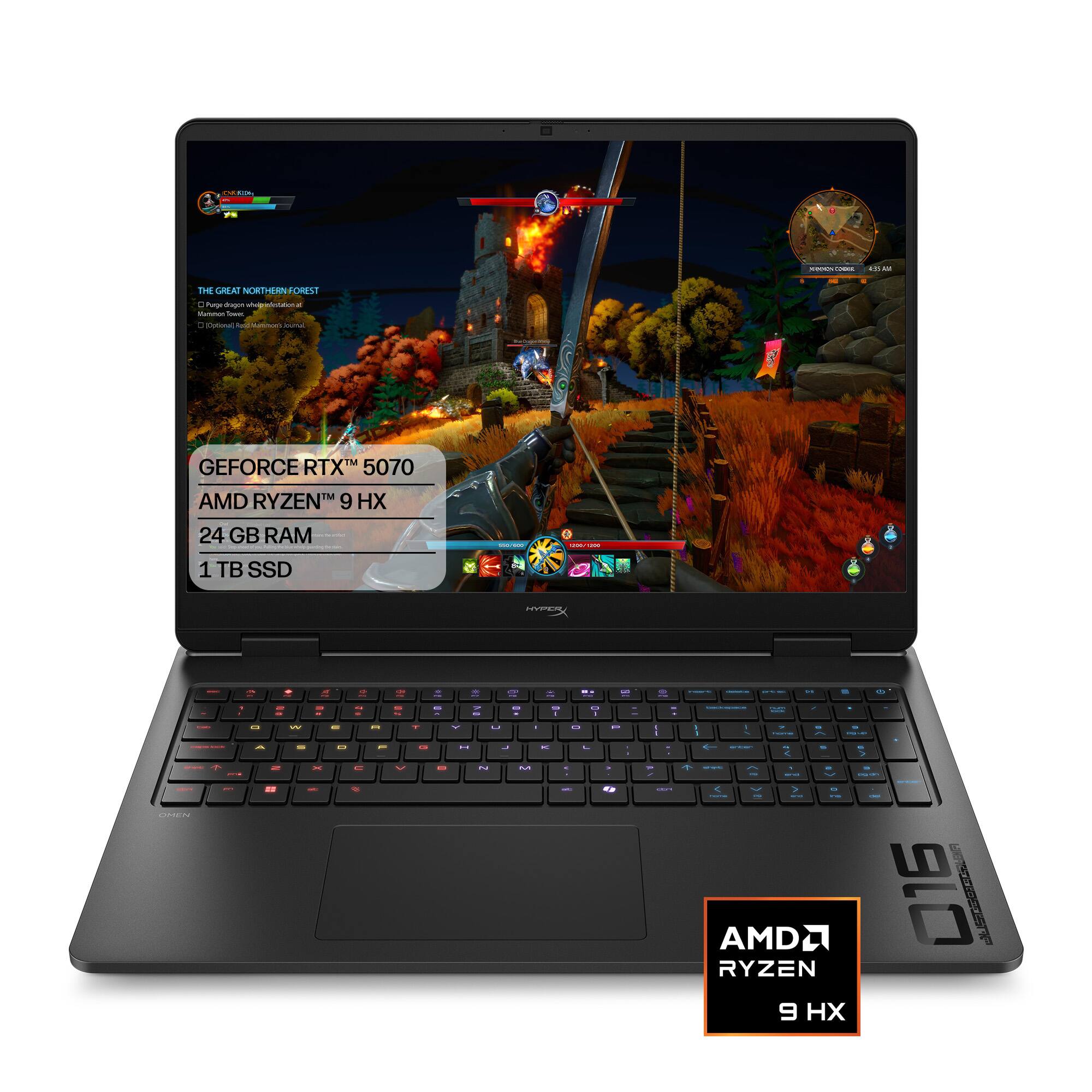 THE GREAT NORTHERN FOREST  
- Purge dragon  
- GEFORCE RTX 5070  
- AMD RYZEN 9 HX  
- 24 GB RAM  
- 1 TB SSD