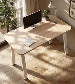 Acanva - Modern Modular Computer Office Desk, Simple Style Small Study Writing Workstation Table for Home & Business, Standard - Natural