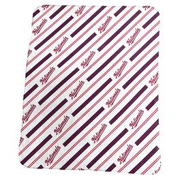 Logo Brands - Washington Nationals 50" x 60" Classic Vertical Stripe Fleece Throw Blanket - Multicolor