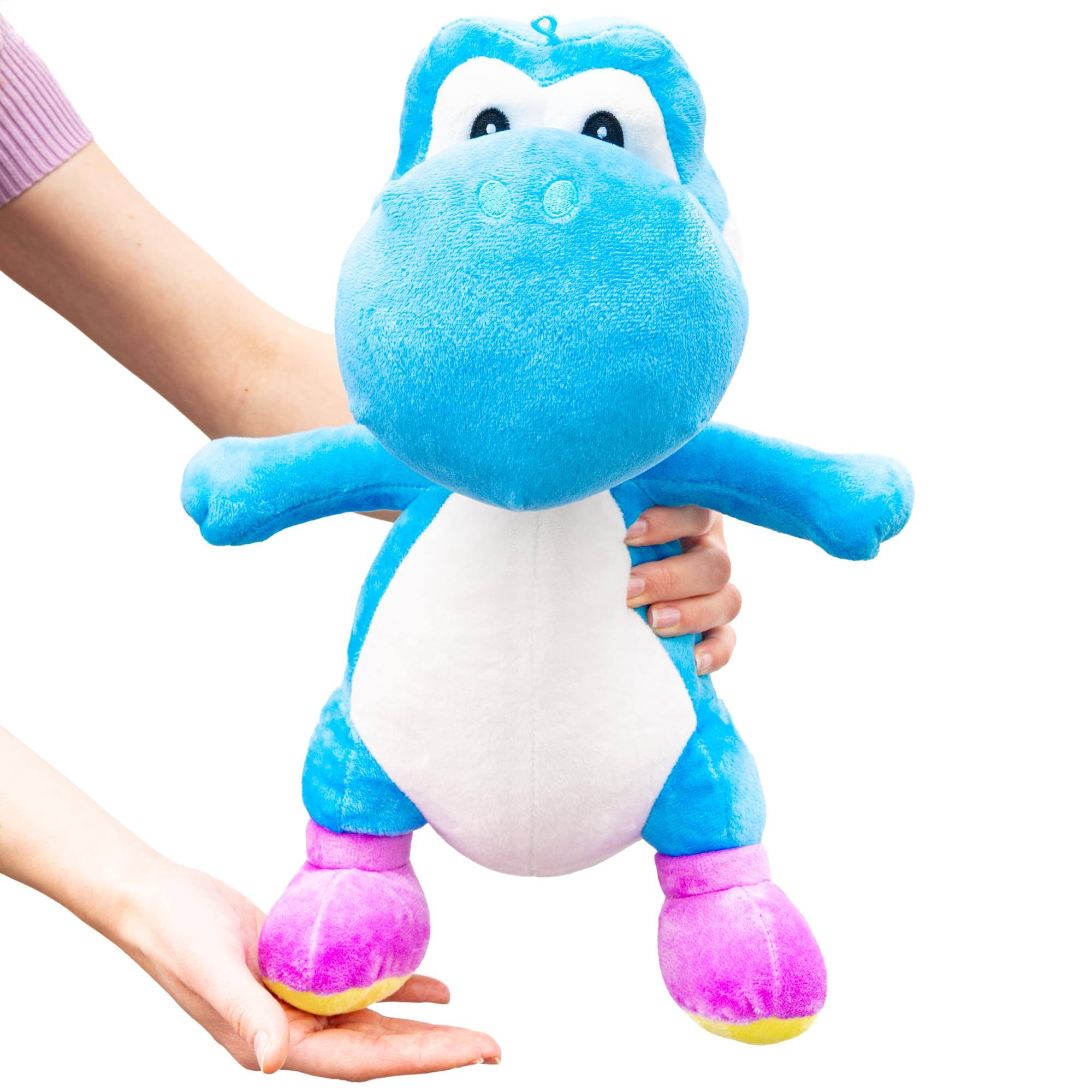 Alt View 4. Johnny's Toys - Nintendo Super Mario Bros. 16-Inch Yoshi Plush | Blue - Blue.