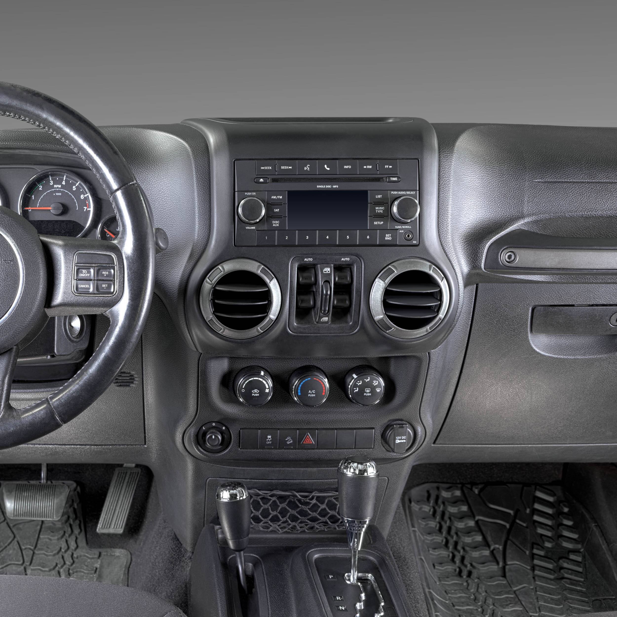 Alt View 14. Metra - Metra Full Dash Replacement Radio Installation Kit for 2011–2018 Jeep Wrangler JK Vehicles - Black.