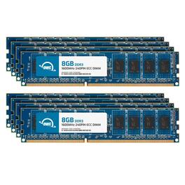 OWC - 64GB (8x8GB) DDR3L 1600MHz 2Rx8 CL11 ECC Unbuffered 240-pin DIMM Memory RAM for Workstations, Servers, NAS Systems - Black Chips