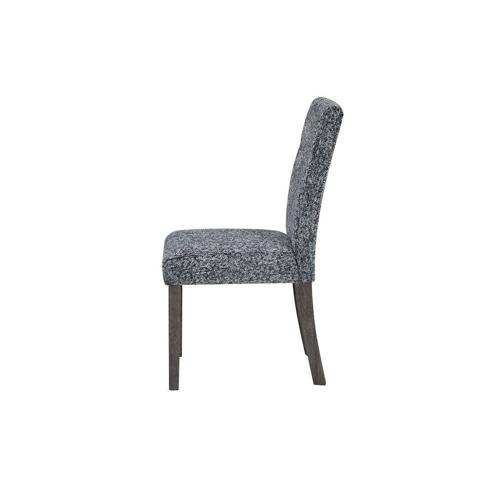 Left. Global Furniture USA - D86 Grey Dining Chair With Brown Legs - Grey.