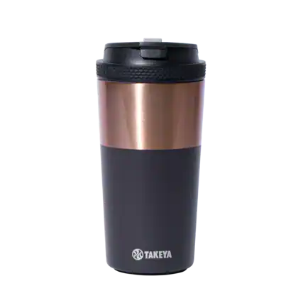 Front. Takeya - 12-oz. Leakproof Coffee Tumbler - Charcoal.