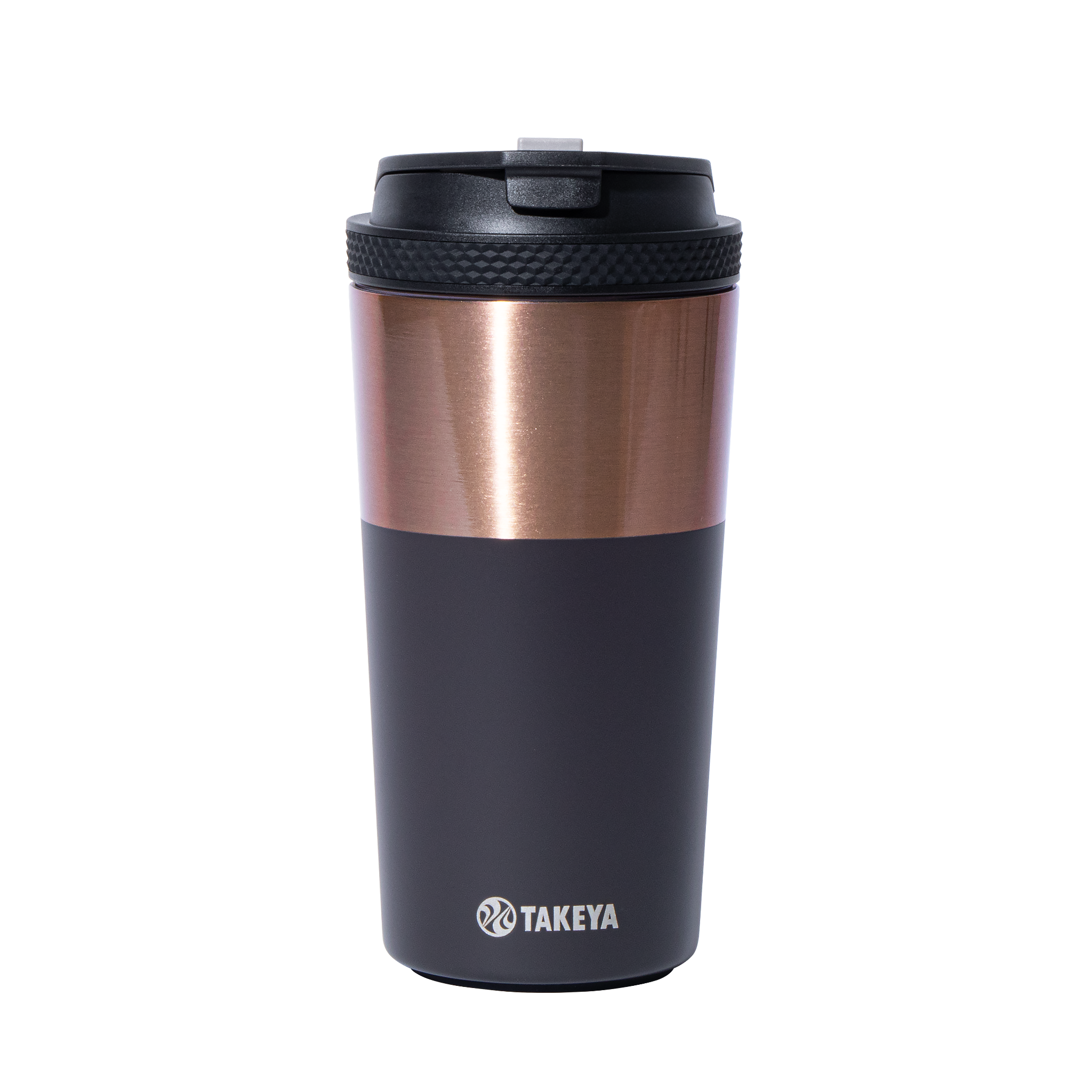 Front. Takeya - 12-oz. Leakproof Coffee Tumbler - Charcoal.