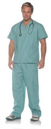 Underwraps - Surgery Scrubs Adult Costume, One Size - Green