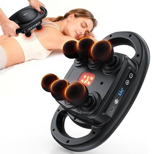Front. Vulpecula Spade - Massage Gun Deep Tissue Muscle Massager,Back Massager for Pain Relief,Percussion 6 Heads Massage Tool Handheld Messager.
