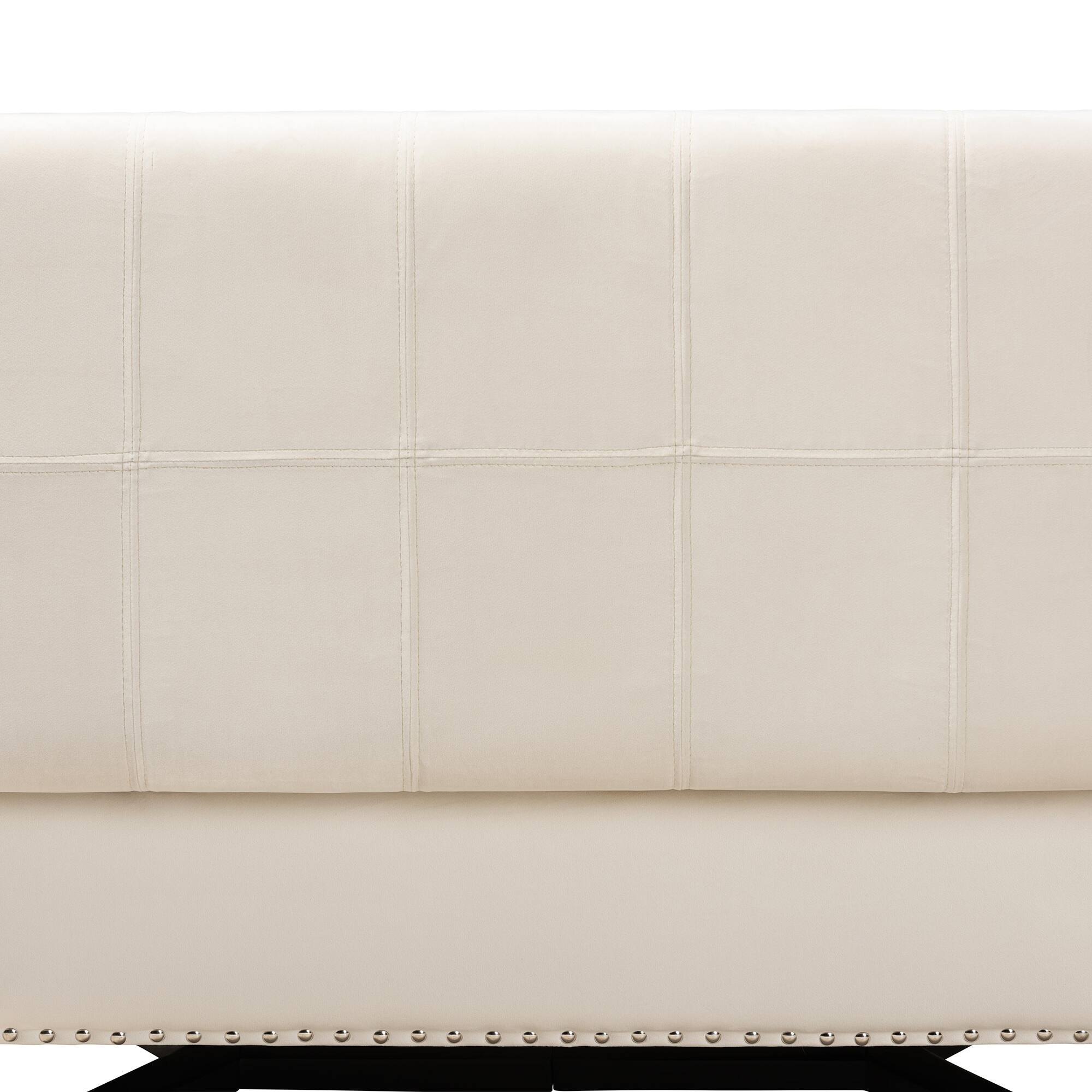 Alt View 2. Baxton Studio - Esther Modern and Contemporary Velvet Fabric Upholstered and Finished Wood Storage Ottoman - Beige/Dark Brown.