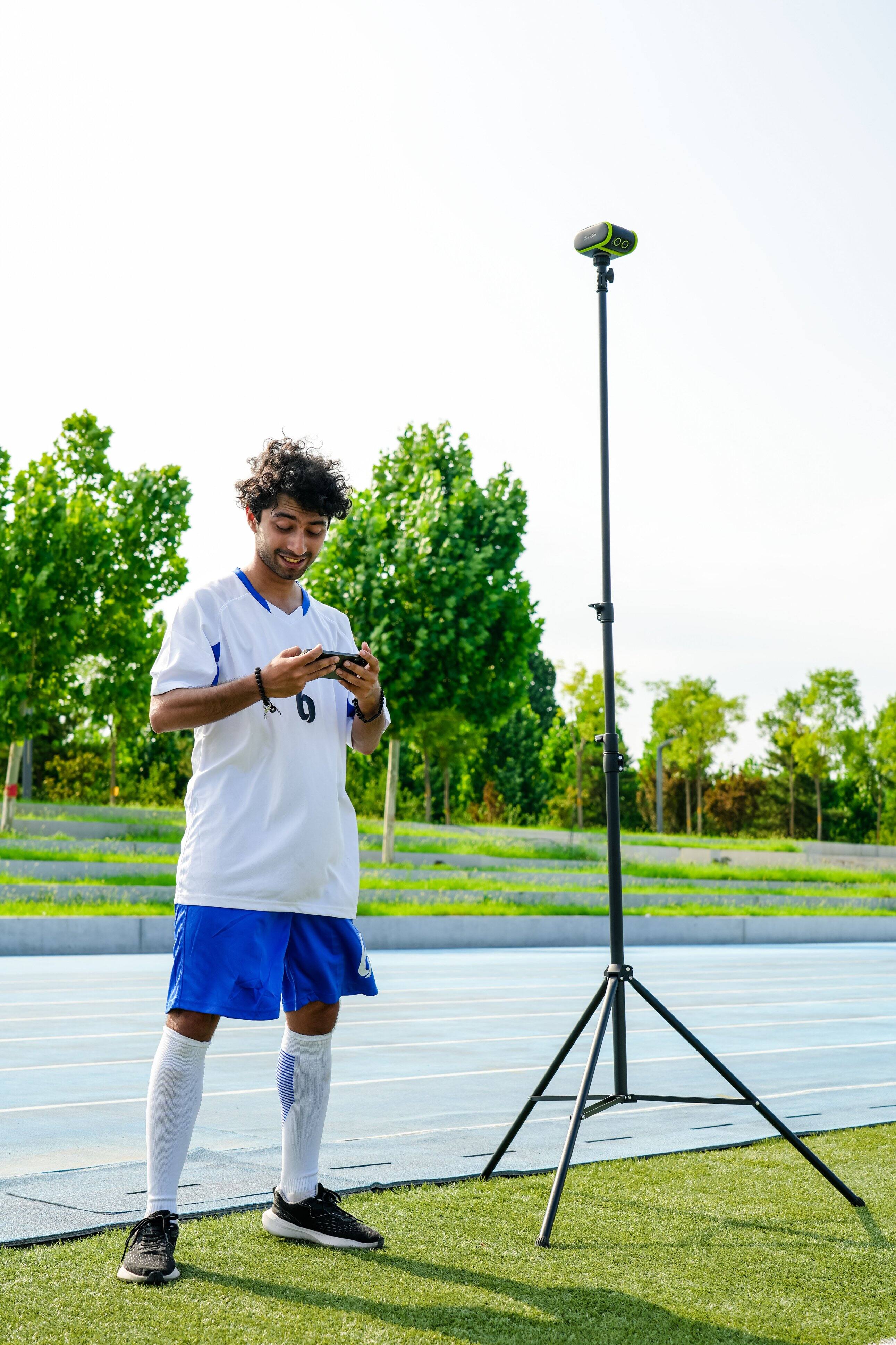 Alt View 13. XbotGo - Falcon AI Sports Camera, 4K Auto-Tracking Action Cam for Team Sports, Dual Lens with Live Streaming, No Subscription - Edge Green.