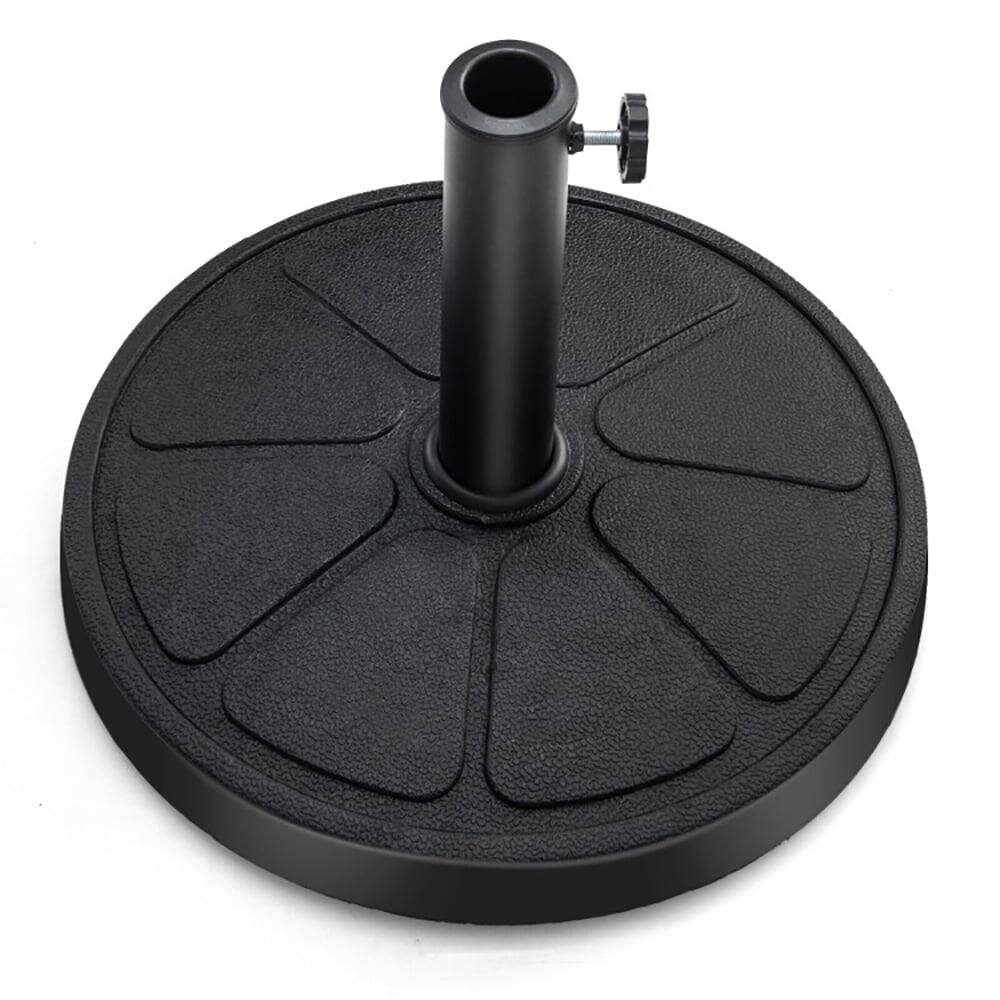 Angle. Pefilos - Umbrella Base, 31LBS 18 Inch Round Outdoor Umbrella Base for Outdoor Patio Market Table Umbrella - Black.