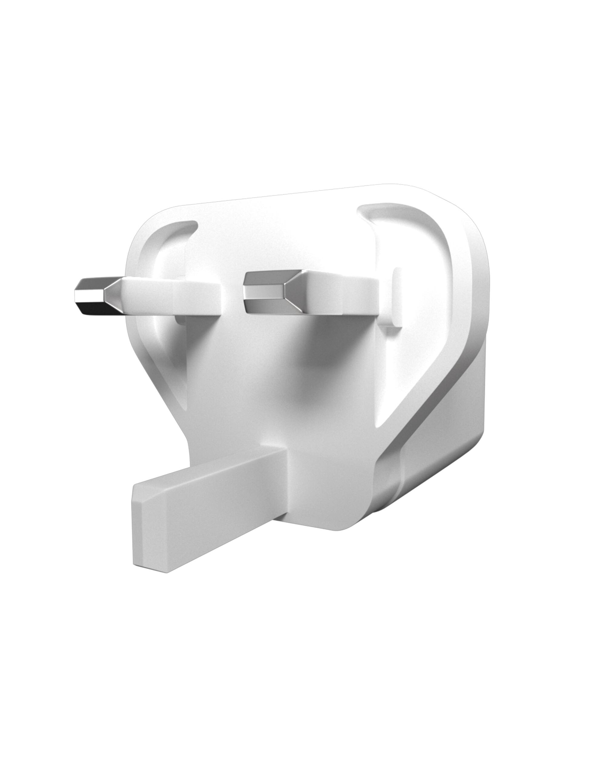 Alt View 4. Ampsentrix - 2 Plug 20W USB Type C And USB Type A Wall Power Adapter (220V UK).