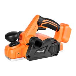 VEVOR - Cordless Handheld Planer, 3-1/4-Inch Cut Width, 15000 RPM Electric Hand Wood Planer with Brushless Motor, Adjustable Cut - Orange;Black