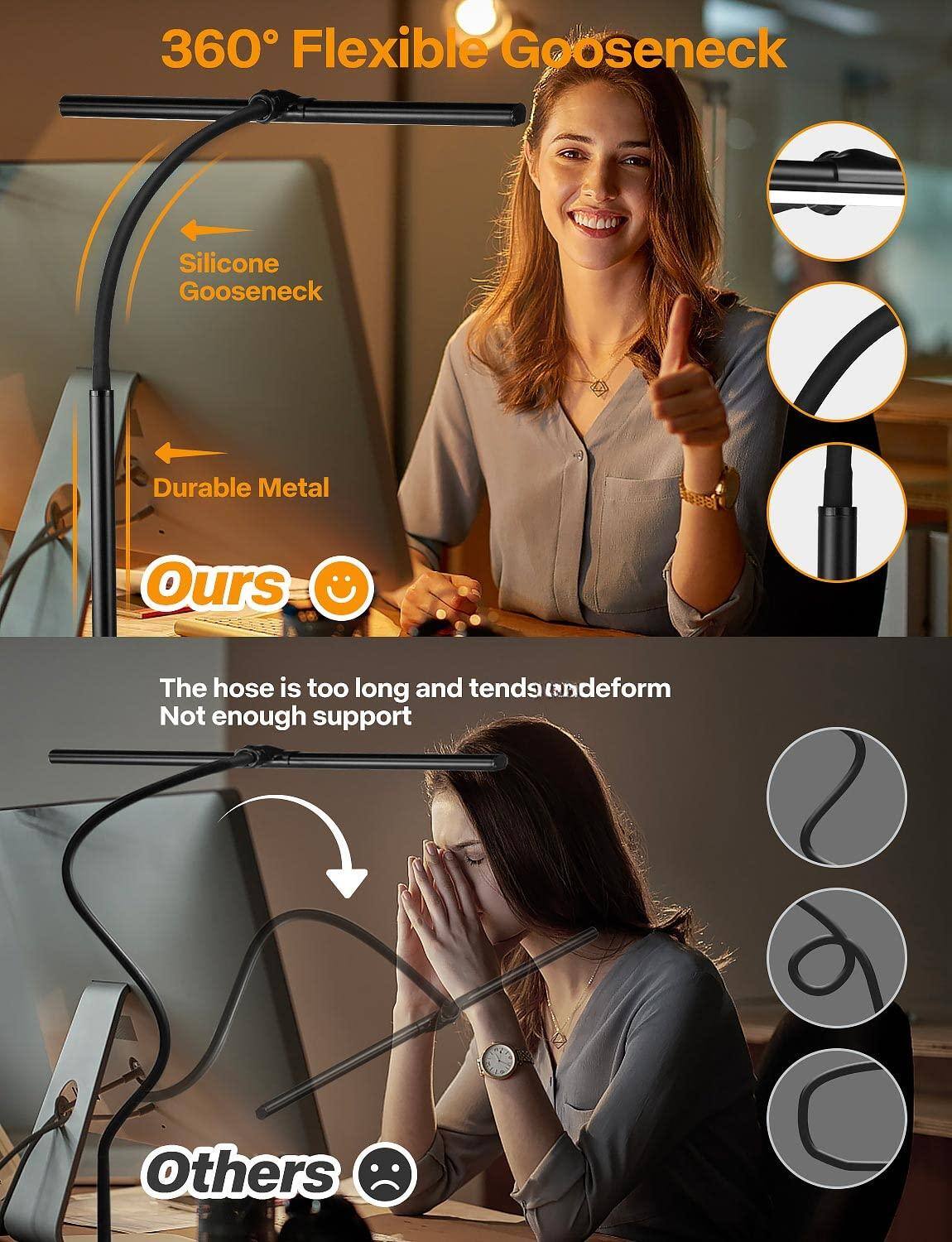 360° Flexible Gooseneck

- Silicone Gooseneck
- Durable Metal

Ours 😊

The hose is too long and tends to deform
Not enough support

Others 😔