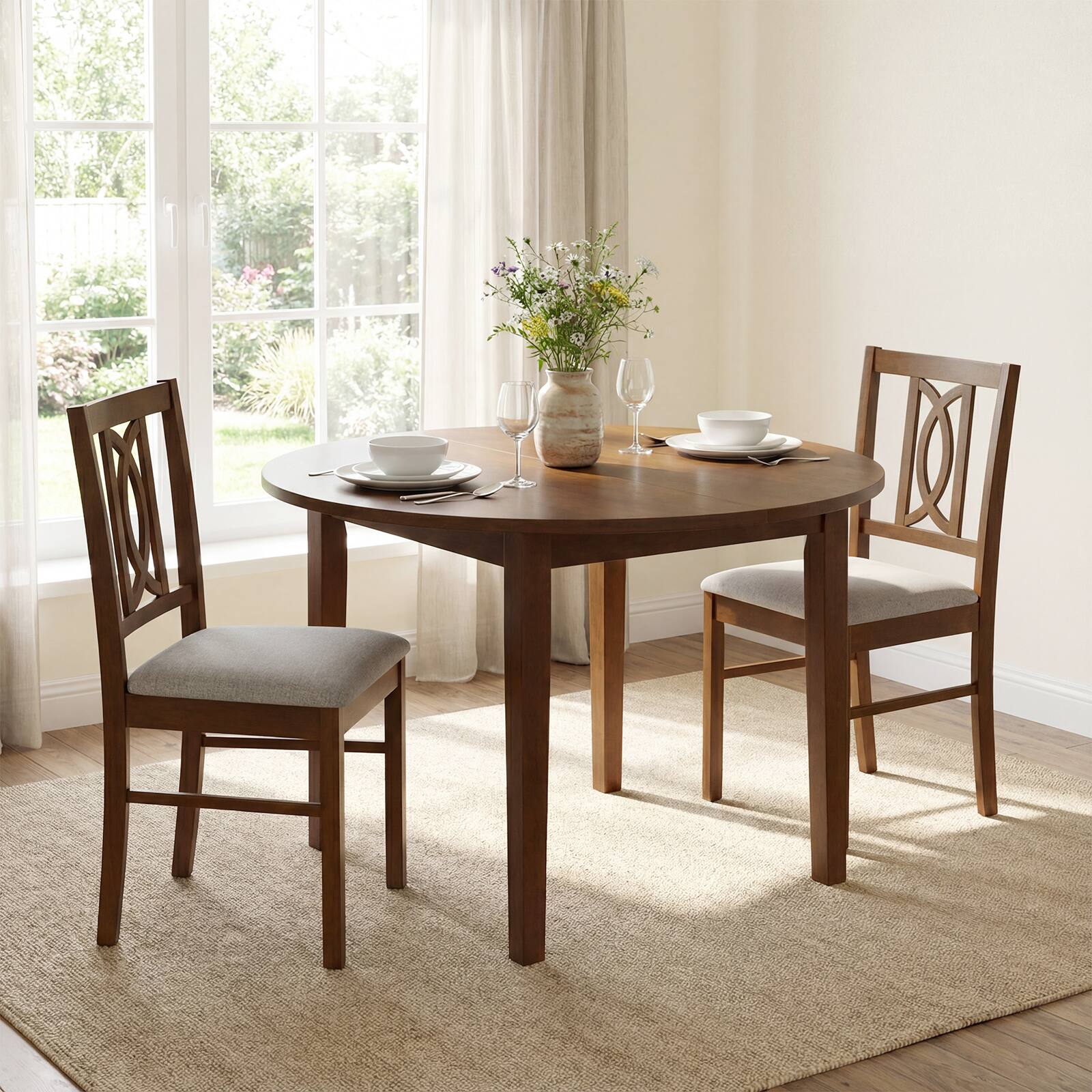 Alt View 8. Gymax - Gymax Dining Chairs Set of 4 w/Hollowed Backrest & Padded Seat for Living Room Kitchen - Brown.