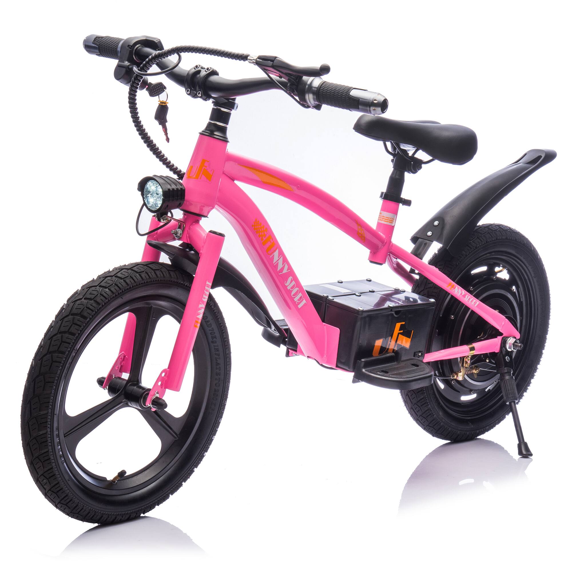 APRILSOUL - 24V Kids Electric Dirt Bike 300W 1243MPH 16in Wheels 512 Years - Pink