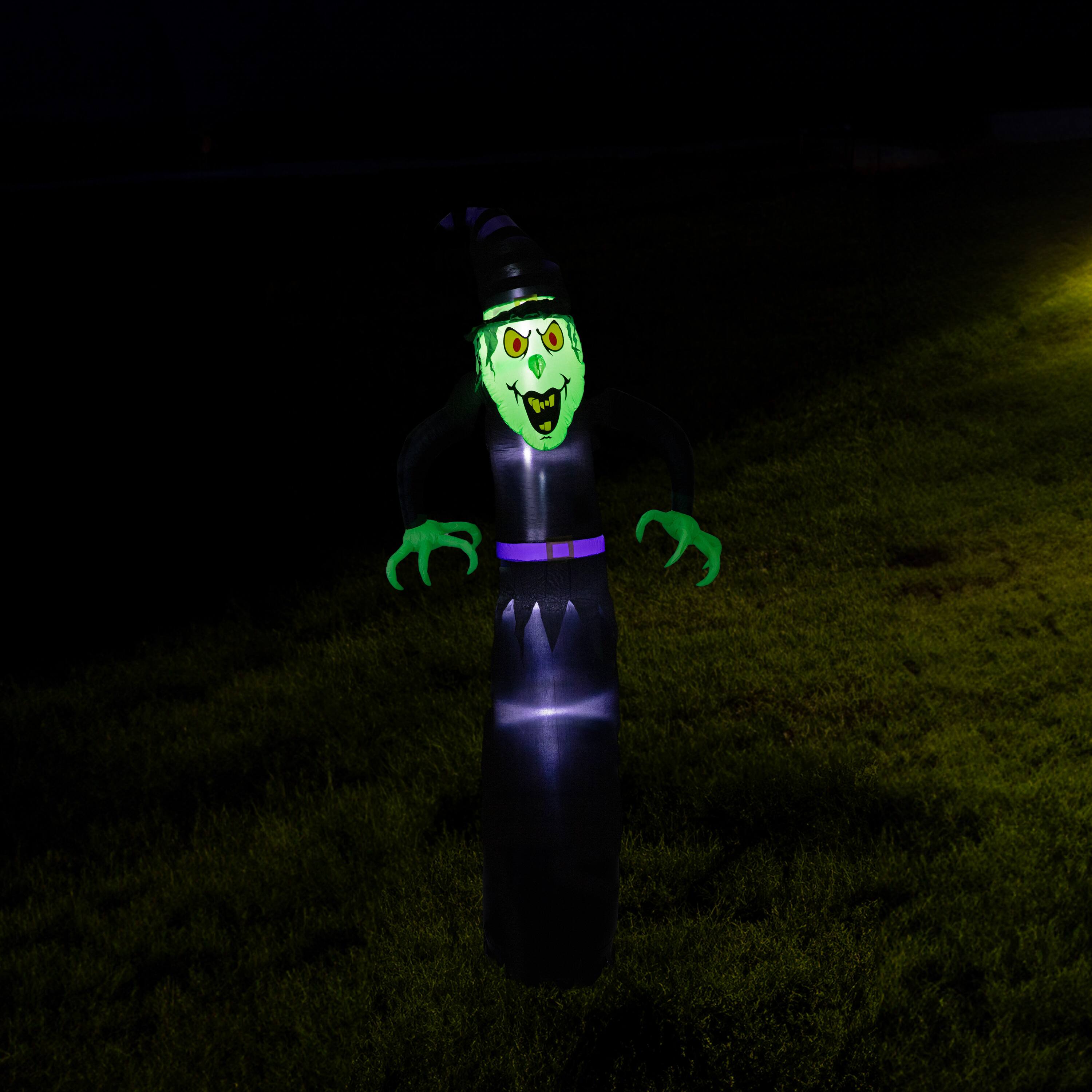 Alt View 8. Sunnydaze - Winifred the Wicked Witch Inflatable Halloween Decoration - 8 ft - Black.