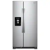 Whirlpool - 36-inch Wide Side-by-Side Refrigerator - 25 cu. ft. - Monochromatic Stainless Steel - Front_Zoom