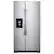 Front. Whirlpool - Whirlpool - 36-inch Wide Side-by-Side Refrigerator - 25 cu. ft. .- Monochromatic Stainless Steel - Monochromatic Stainless Steel.
