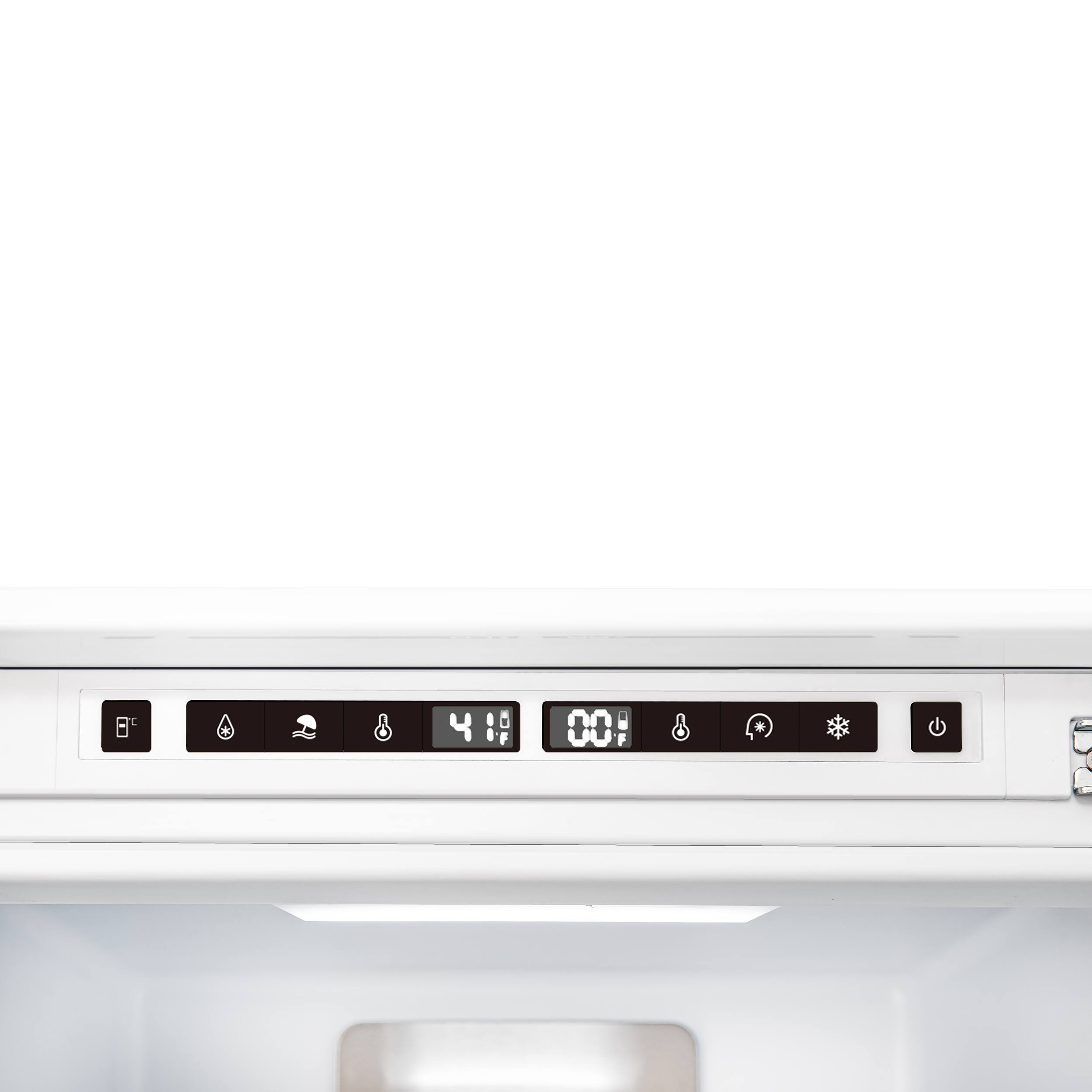 Alt View 5. Forno Appliances - Rivestito 16.9 Cu. Ft. 42" Built-In Counter-Depth Panel Ready Bottom Freezer Refrigerator with Ice Maker - White.