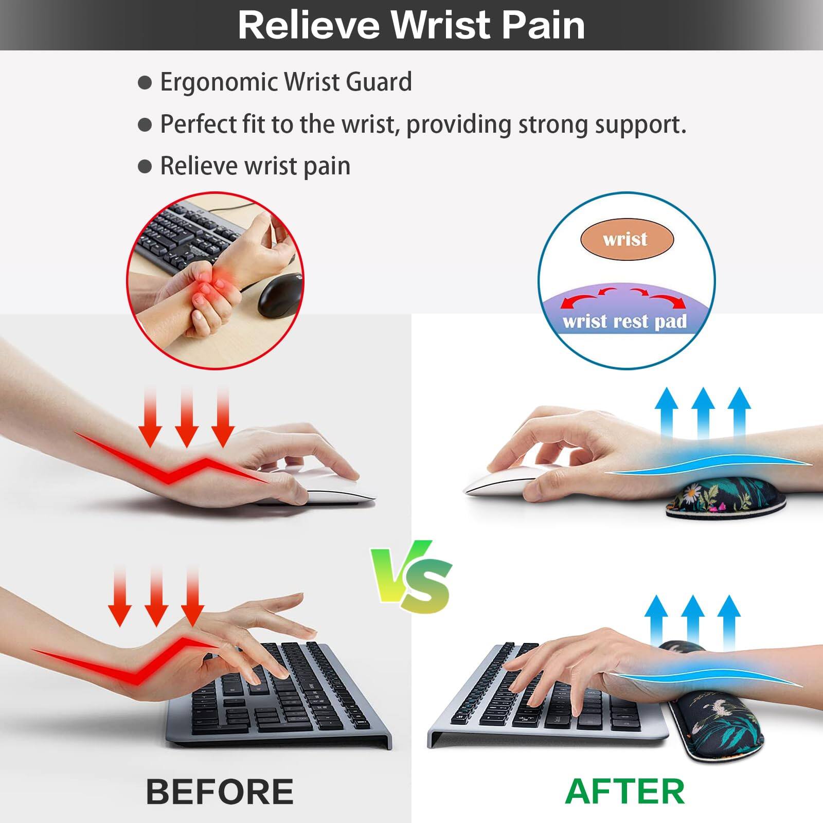 Relieve Wrist Pain

- Ergonomic Wrist Guard
- Perfect fit to the wrist, providing strong support.
- Relieve wrist pain

BEFORE

AFTER

wrist rest pad