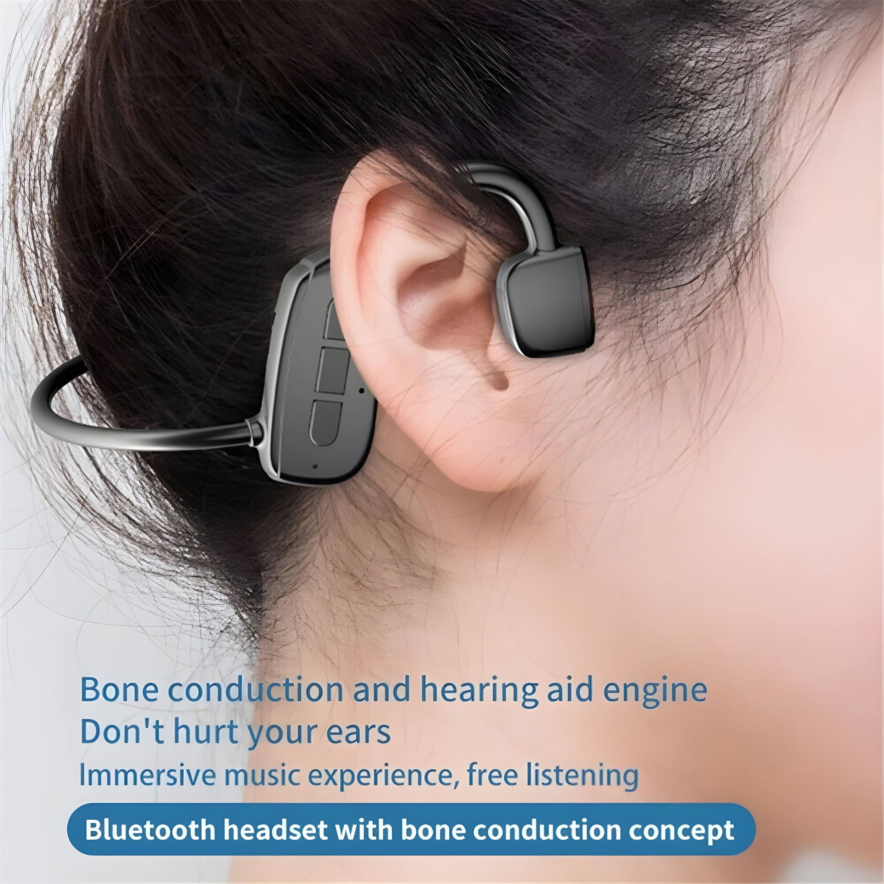 Bone conduction and hearing aid engine  
Don't hurt your ears  
Immersive music experience, free listening  
Bluetooth headset with bone conduction concept