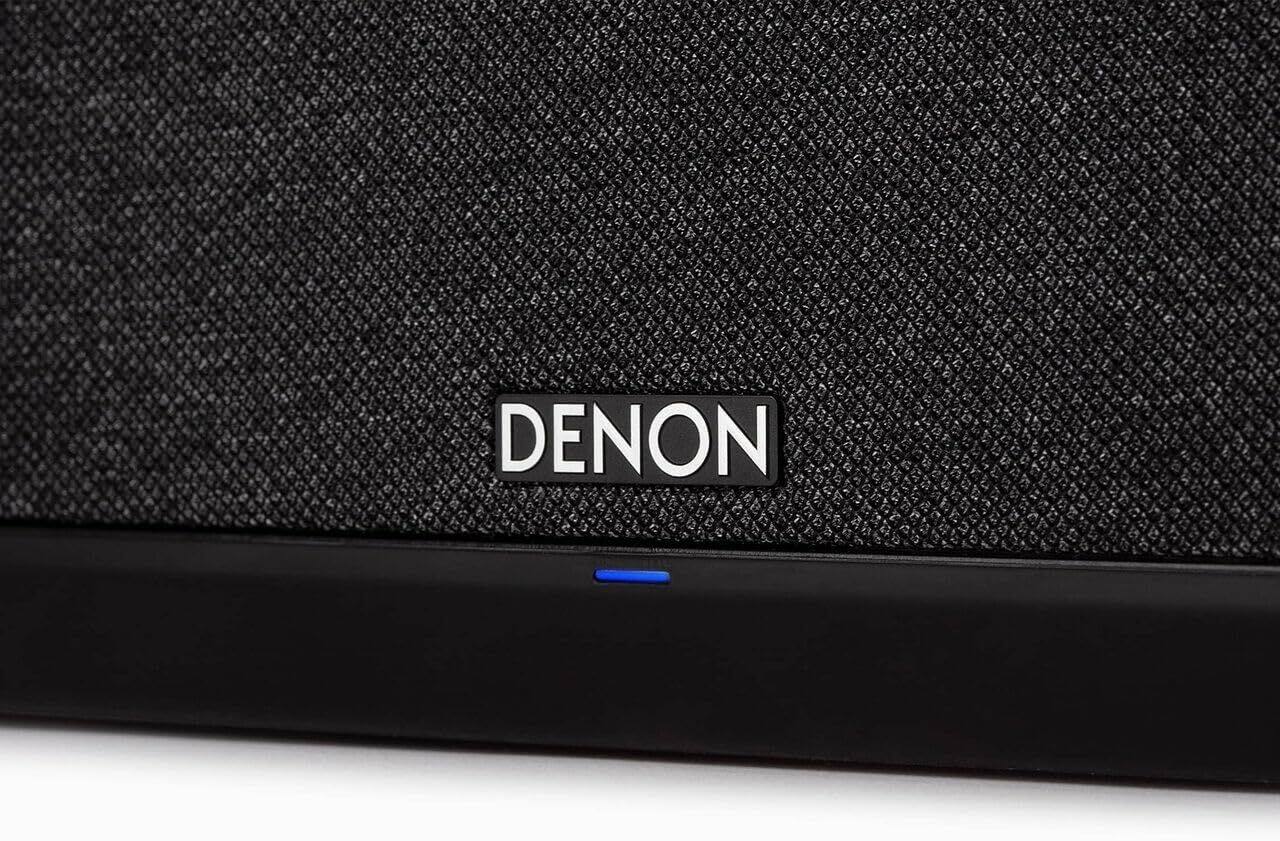 Left. Denon - Denon Home 350 Black Built In Heos Wireless Bluetooth Speaker with an Additional 3 Year Extended Amber Protection (2020) - Black.