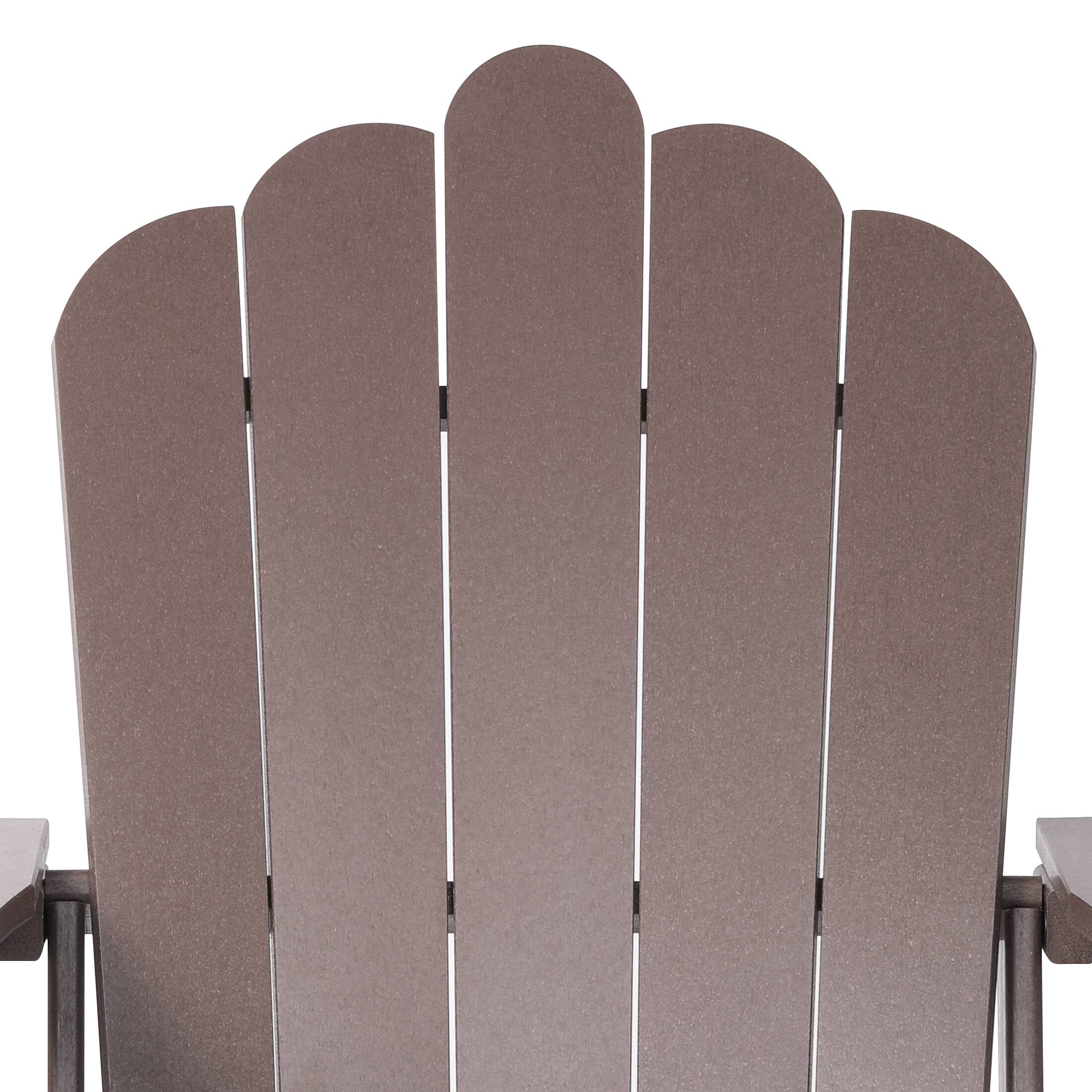 Alt View 2. WestinTrends - WestinTrends Highland Outdoor Patio HDPE Adirondack Chairs With Cup Holders (Set of 2) - Dark Brown.