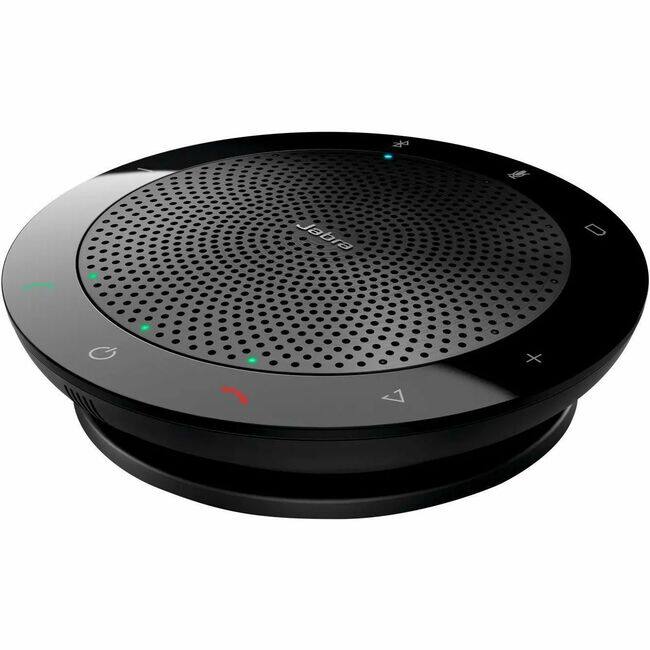 Front. Jabra - Speak 510 UC Speakerphone - Wired/Wireless Bluetooth - Skype for Business - 4 Meeting Persons Capacity - Black.