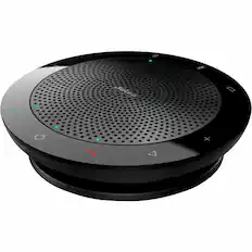 Front. Jabra - Speak 510 UC Speakerphone - Wired/Wireless Bluetooth - Skype for Business - 4 Meeting Persons Capacity - Black.