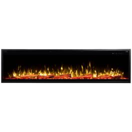 Touchstone Home Products - 72 in. Wall Mounted Recessed Sideline Elite Pro Smart Electric Fireplace 1500W - Black