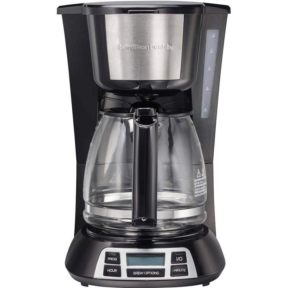 12 Hamilton Beach Bea ks CAUT - ATOC DOMU PREDATS IRCUC PROG ON HOUR BREW OPTIONS MINUTE